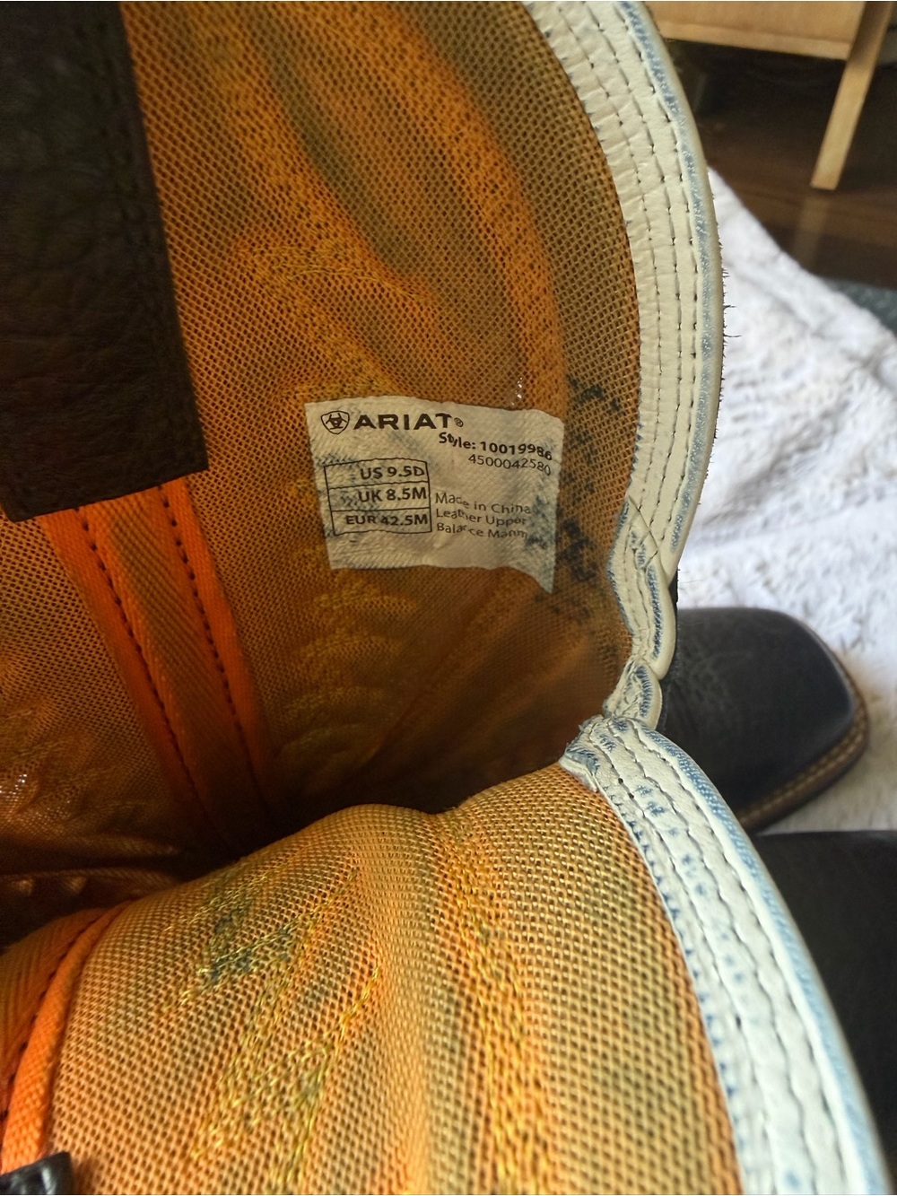 Ariat Quickdraw VentTEK Western Boots — Broad Square Toe — Men’s 9.5D - Picture 2 of 4